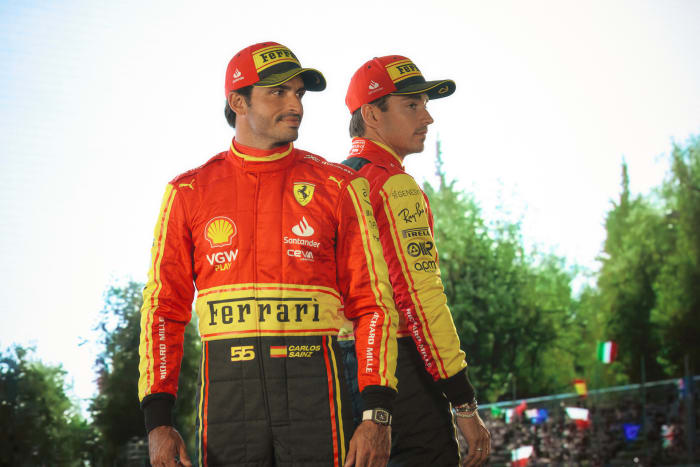 Carlos Sainz - Charles Leclerc - Ferrari - Special 2023 Italian GP Race Suits